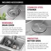 33&rdquo; Workstation&nbsp;Drop-In Top Mount&nbsp;Double&nbsp;Bowl&nbsp;16 Gauge Stainless Steel&nbsp;Kitchen Sink&nbsp;with&nbsp;WorkFlow&trade; Ledge and Accessories